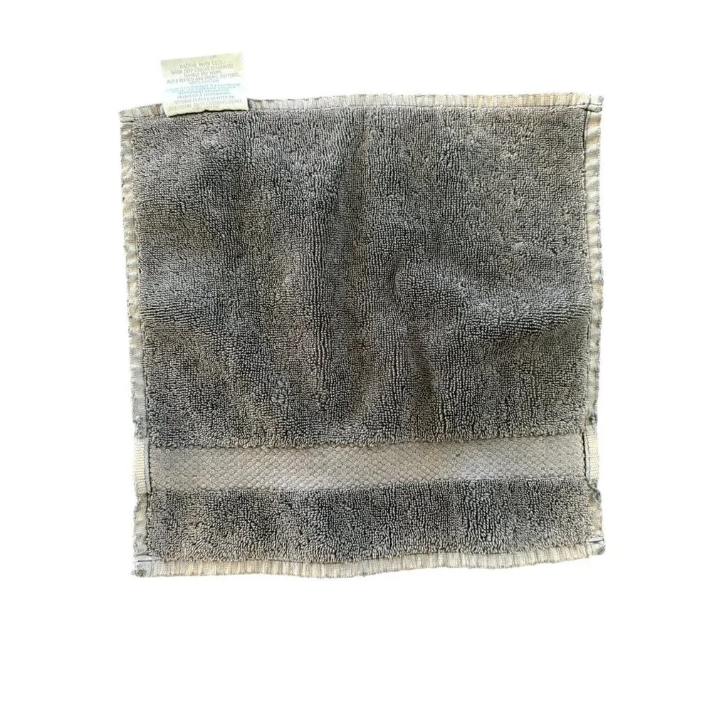 Restoration Hardware Turkish Cotton Ash Brown Wash Cloths Set Of Three